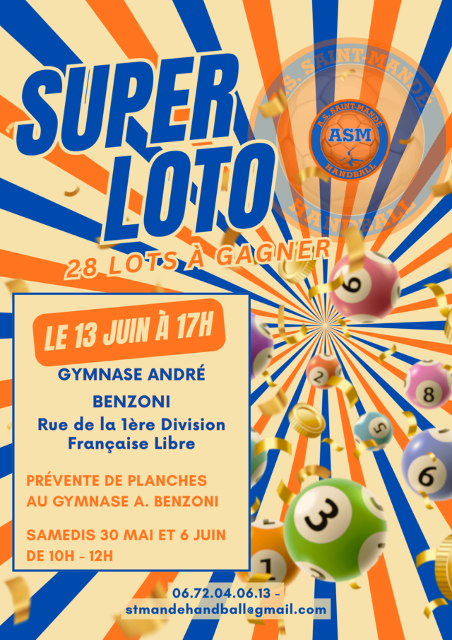SUPER LOTO du SAMEDI 13 JUIN 2026 -17h